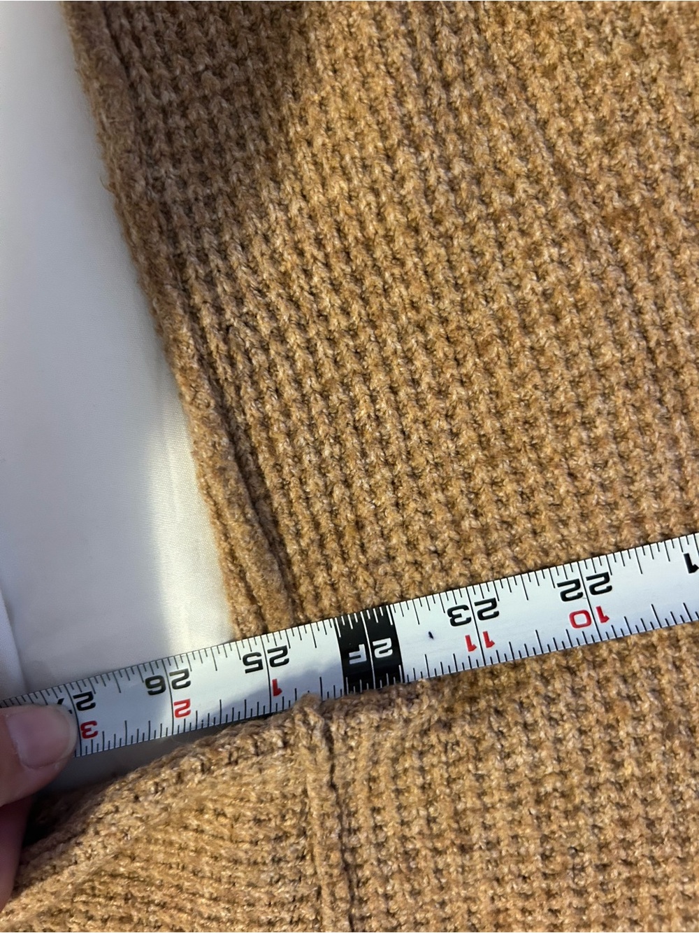 AERIE Waffle Knit Crewneck Sweater - Brown & pinkish peach - Picture 3 of 9